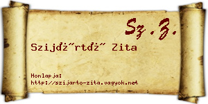 Szijártó Zita névjegykártya